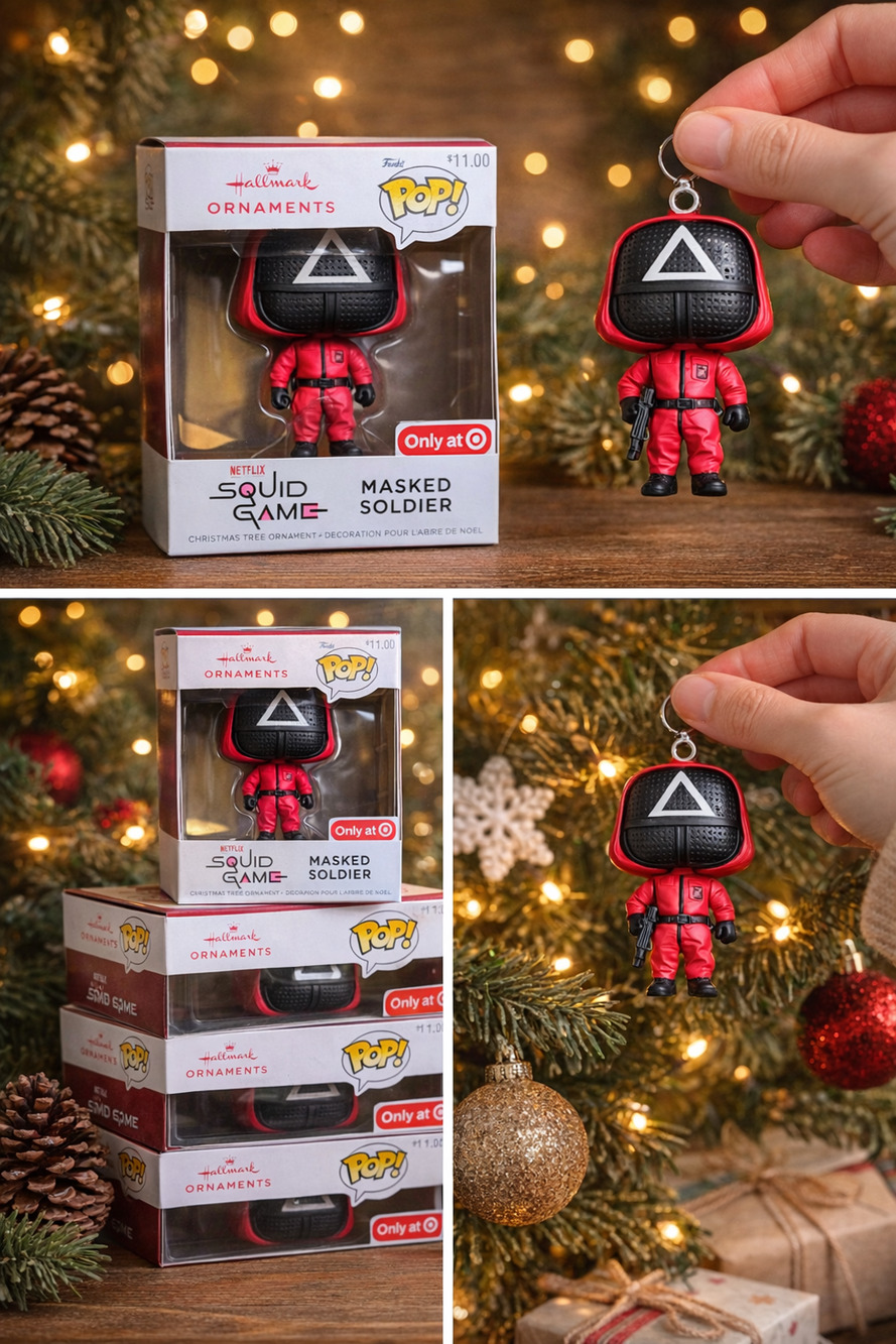 Hallmark Funko POP! Squid Game Masked Soldier Ornament – New in Box